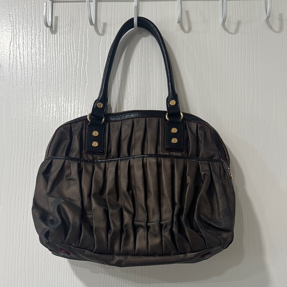 MZ Wallace Brown Pleated Handbag Bea Cooper